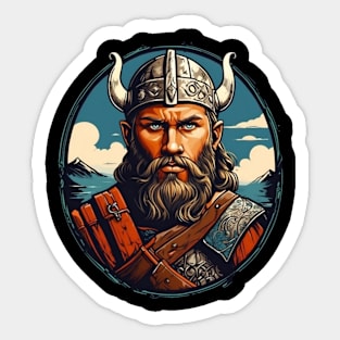 Viking Warrior Art Sticker